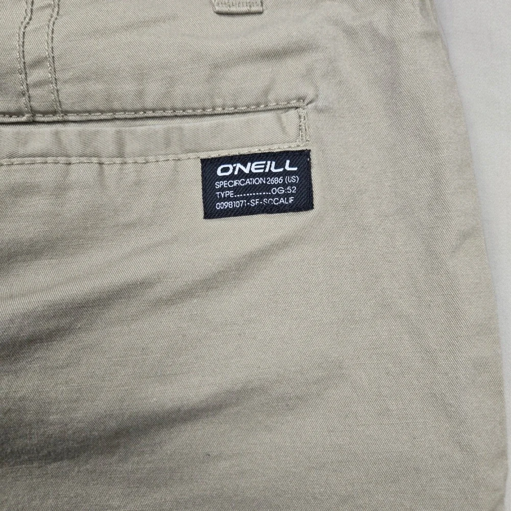 ONeill Mens Standard Fit Chino Shorts Khaki Tan Size 36 Casual‎ Beachwear
